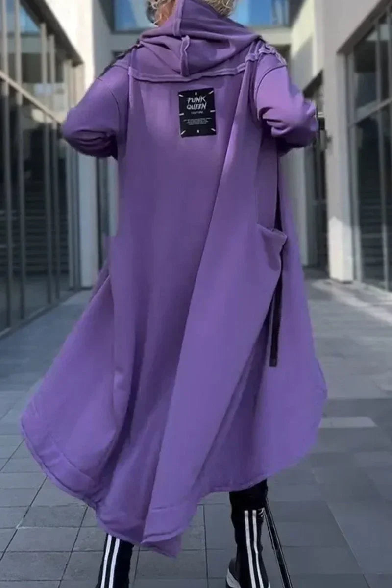 MARIE™ | 가볍고 통기성이 좋은 원단으로 만든 롱 지퍼 후드티